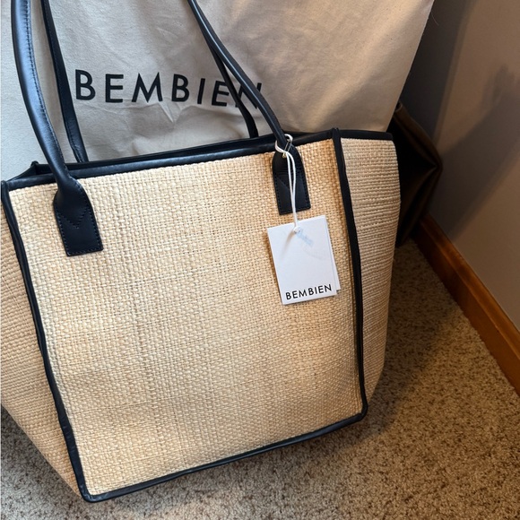 bembien Handbags - Bembien Rosa Tote - Tan and Black Women's Tote Bag